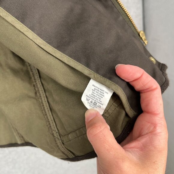 J Crew Womens Relaxed Boyfriend Field Jacket Size XS Olive Green Brown Waxed - Picture 8 of 12